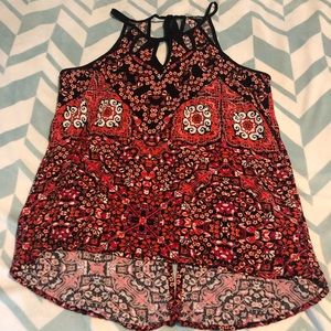 Red and Black Tank Top